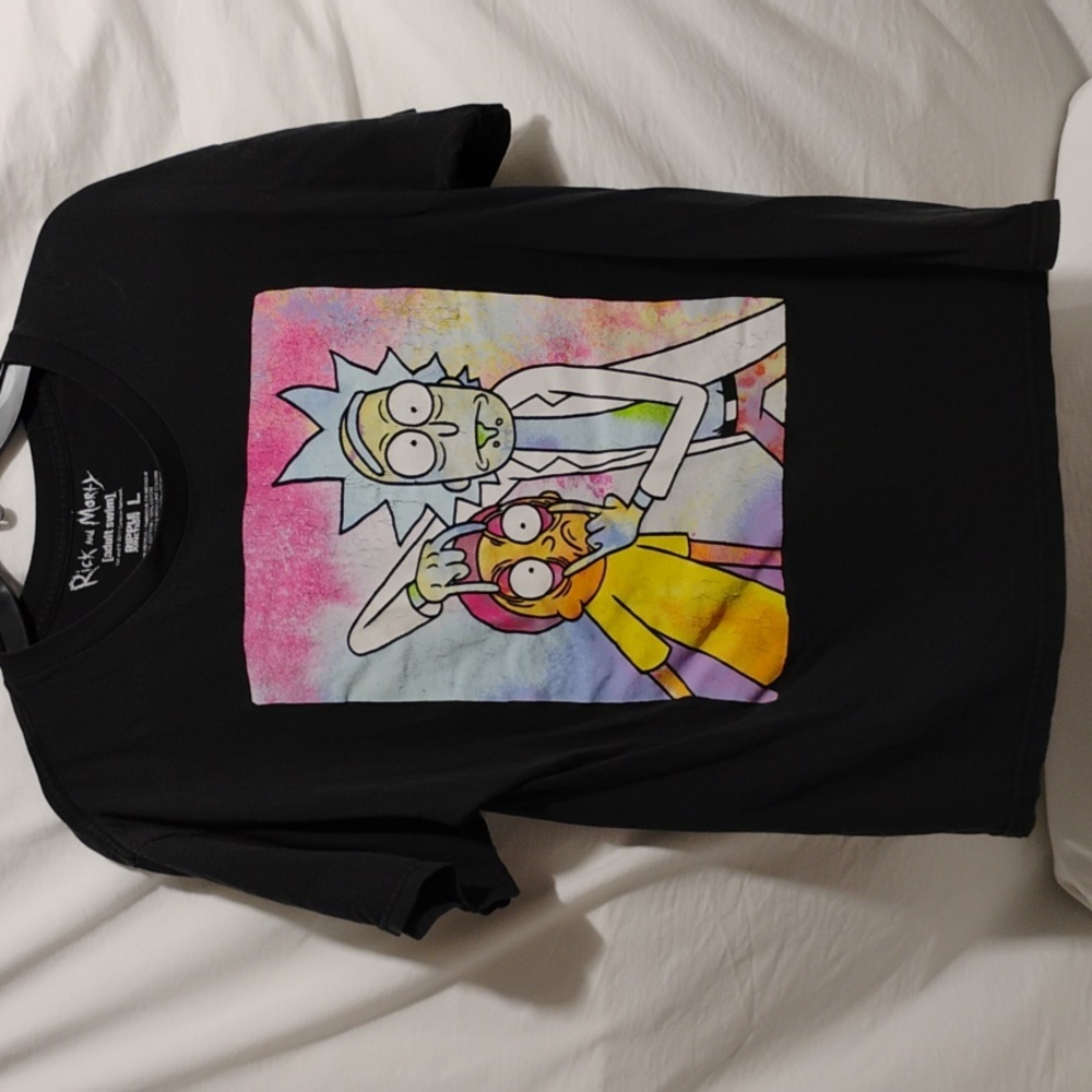 (A-73) SALE! Rick & Morty Ripple Junction Shirt Sz.L 2017